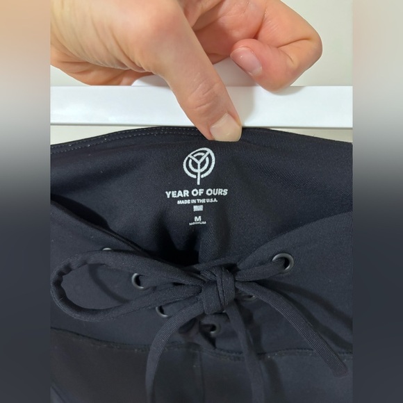 Year of Ours Black Lace Up Football Leggings - Picture 8 of 9